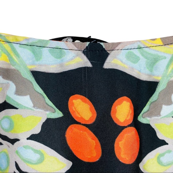 Zara RARE Multicolored Floral Printed Asian Satin Kimono Kaftan Scarf Midi Dress - Picture 14 of 15